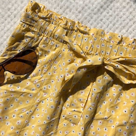 🎄George yellow casual skirt  SZ M floral print NWOT - Picture 2 of 10